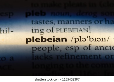 plebeian word in a dictionary. plebeian concept. - Shutterstock ID 1155432397