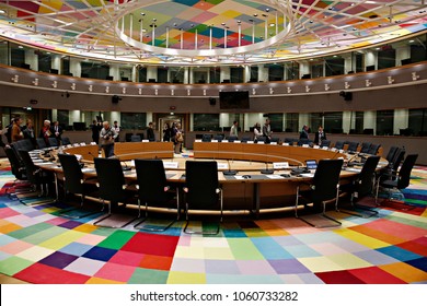 Plenary Room In The European Council Bulding In Brussels, Belgium On Dec. 10, 2016