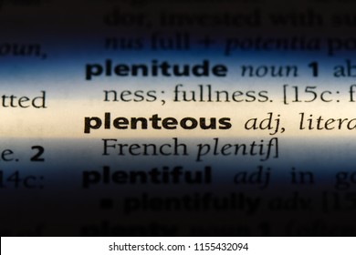 plenteous word in a dictionary. plenteous concept. - Shutterstock ID 1155432094