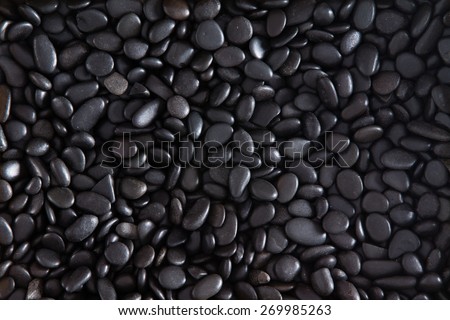 Plenty of Black Small Pebble Stones for Wallpaper Backgrounds, Captured in Close up