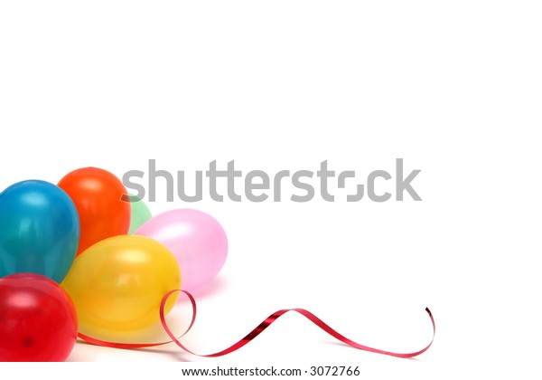 Plenty Colorful Balloons On White Background Stock Photo (Edit Now) 3072766