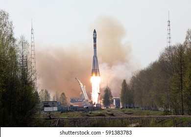 Plesetsk, Russian - 17 May 2012 Launch Of A Soyuz U Rocket