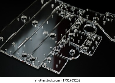 Plexiglass parts for cnc machine. Acrylic form machine parts, laser cutting and engraving
