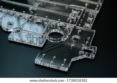 Plexiglass parts for cnc machine. Acrylic form machine parts, laser cutting and engraving
