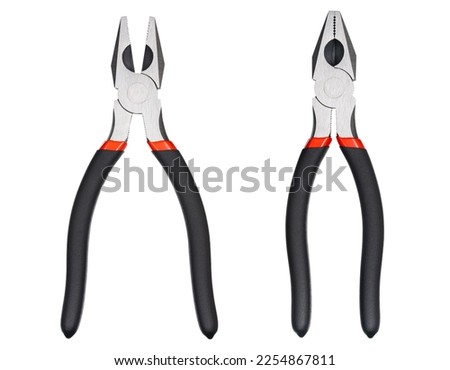 Pliers. Classical or traditional shaped pliers. Stainless steel professional tools for woodworking or metal construction. Nail Remover. Mechanic instrument. Good for workshop, repair, renovation home.