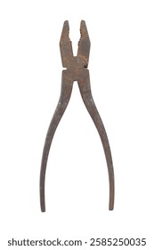 pliers, old, rusty pliers, isolate from background	