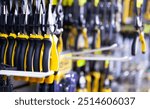 Pliers on a shelf in a hardware store. High quality photo