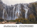 Plitvice Lakes National Park in Croatia. The large waterfall. An integral ecosystem unaffected by human activity. One of the most popular attractions