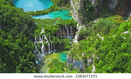 Similar – Image, Stock Photo Plitvice Lakes National Park is one of the oldest and largest national parks in Croatia. This photo is taken in July, 2023.