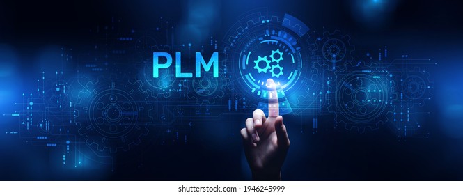 PLM Program Lifecycle Management Application Development Technology Concept.