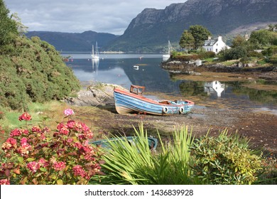 Plockton, Scotland - 23rd March, 2018:A View Of The Village And Of Loch Carron.