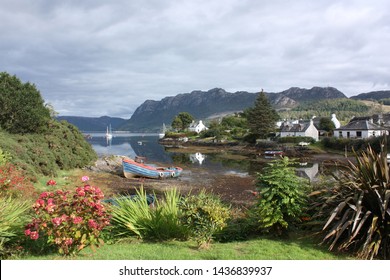 Plockton, Scotland - 23rd March, 2018:A View Of The Village And Of Loch Carron.