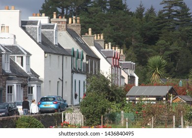 Plockton, Scotland - 23rd March, 2018:A View Of The Village By Loch Carron.