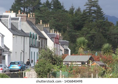 Plockton, Scotland - 23rd March, 2018:A View Of The Village By Loch Carron.