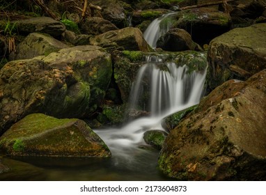 Plomnica creek near Karpacz town in spring soon fresh morning - Shutterstock ID 2173604873