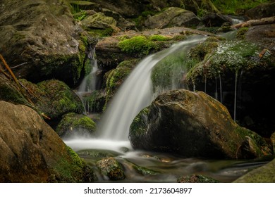 Plomnica creek near Karpacz town in spring soon fresh morning - Shutterstock ID 2173604897