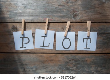 Plot Hanging On Washing Line, A Metaphor For Constructing A Story Line 