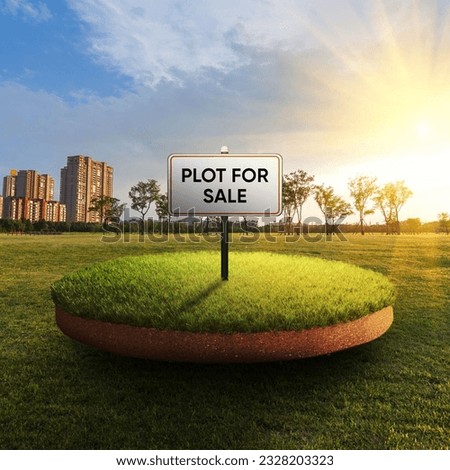 Plot Land with Landmark Board