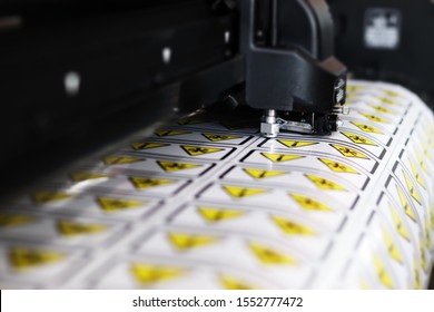 Plotter Cutting Vinyl Stickers Warning 
Manufacturing Technology  - Shutterstock ID 1552777472