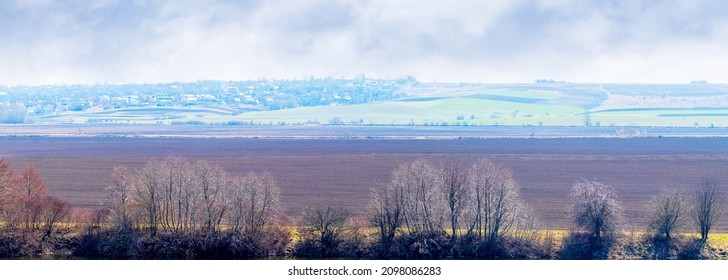 Plowed And Cultivated Field For Sowing Cereals. Spring Field, Spring Landscape