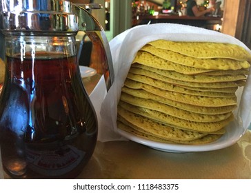Ployes and real maple syrup for dinner