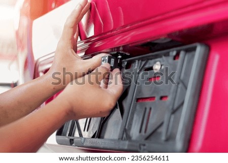 Plug connection with copper wire wrapped in tape installing rear view camera on the car