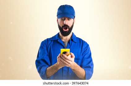 Plumber On Cell Phone Stock Photos Images Photography Shutterstock