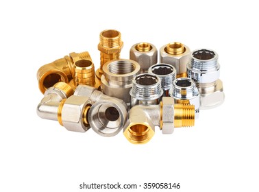 Plumbing Fitting Tubulure Isolated On White Stock Photo (Edit Now ...