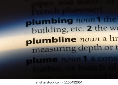 Plumbline Word In A Dictionary. Plumbline Concept.