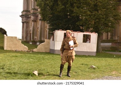 Plumlov, Czech Republic, 19th September 2020, Soldiers Before Attack As Simulation Of Battle During World War Two