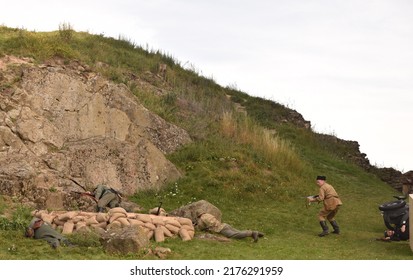 Plumlov, Czech Republic, 19th September 2020, Soldiers During Attack As Simulation Of Battle During World War Two