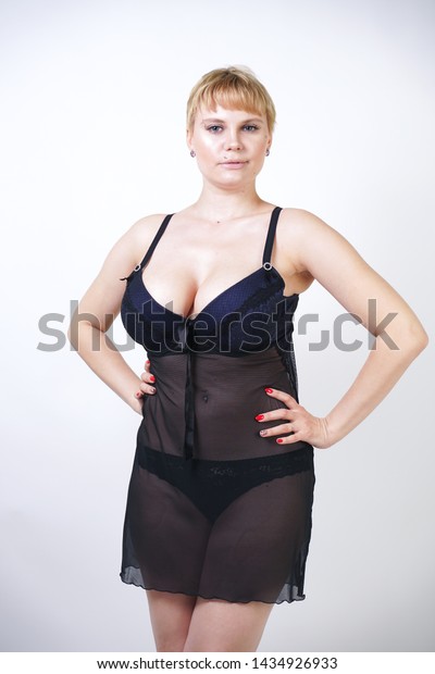 Plus Size Adult Girl Wearing Transparent Stock Photo Edit Now