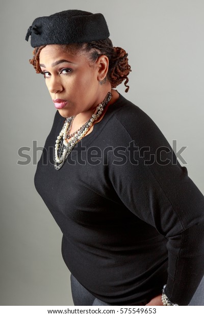 Plus Size Bbw African American Woman Foto Stock 575549653 Shutterstock