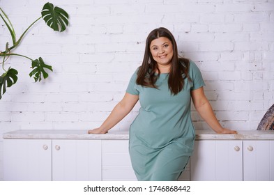 Plus size model at home - Shutterstock ID 1746868442