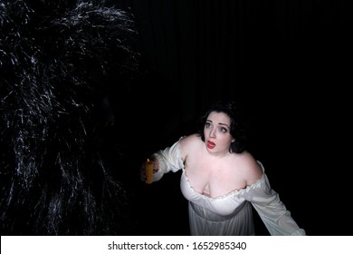 Plus Size Model Throwback Vintage Glamour Hollywood Noir