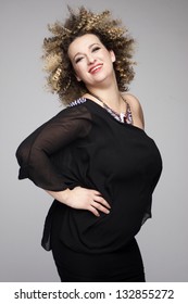 Plus Size Woman Bigger But Self-confident