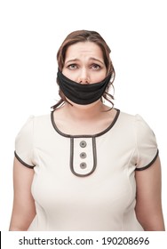 Plus Size Woman Gagged