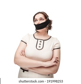 Plus Size Woman Gagged