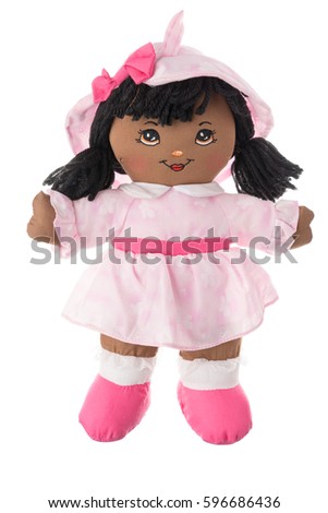 Plush doll little girl 