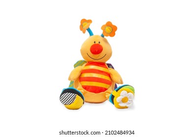 Plush Toy Bee On An Isolated Background