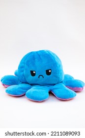 A plushy octopus with two diffrent sides.
