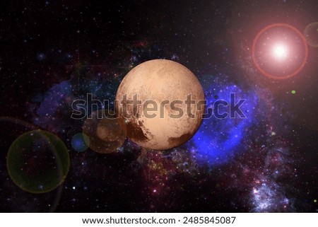 Pluto. Gorgeous planet of the solar system. The elements of this image furnished by NASA.