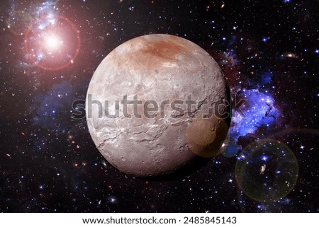 Pluto. Gorgeous planet of the solar system. The elements of this image furnished by NASA.