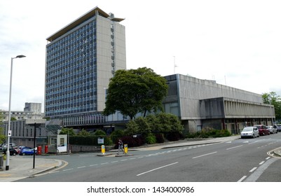 Plymouth England June 2019. Civic Centre Building And Council Chambers. Former Council Offices For Administration Of City. Local Politics Decision Making Chamber. Now Empty Sold For Redevelopment.