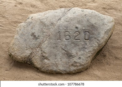 Plymouth Rock Is The Traditional Site Of Disembarkation Of William Bradford And The Mayflower Pilgrims Who Founded Plymouth Colony In 1620.