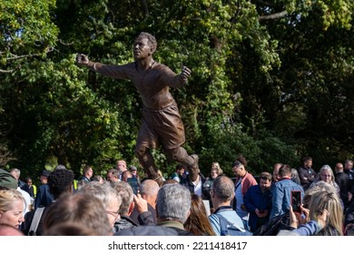 Plymouth UK, 7 October 2022, Unveiling Of Statue Jack Leslie - Plymouth Argyle Footballer And Honorary England International