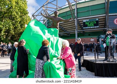 Plymouth UK, 7 October 2022, Unveiling Of Statue Jack Leslie - Plymouth Argyle Footballer And Honorary England International