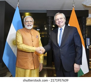 PM Meeting The President Of Argentine Republic, Mr. Alberto Fernández, In Munich, Germany On June 26, 2022.