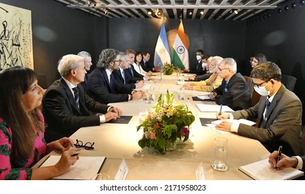 PM Meeting The President Of Argentine Republic, Mr. Alberto Fernández, In Munich, Germany On June 26, 2022.