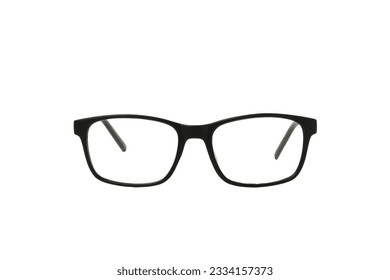 PNG, black glasses, isolated on white background